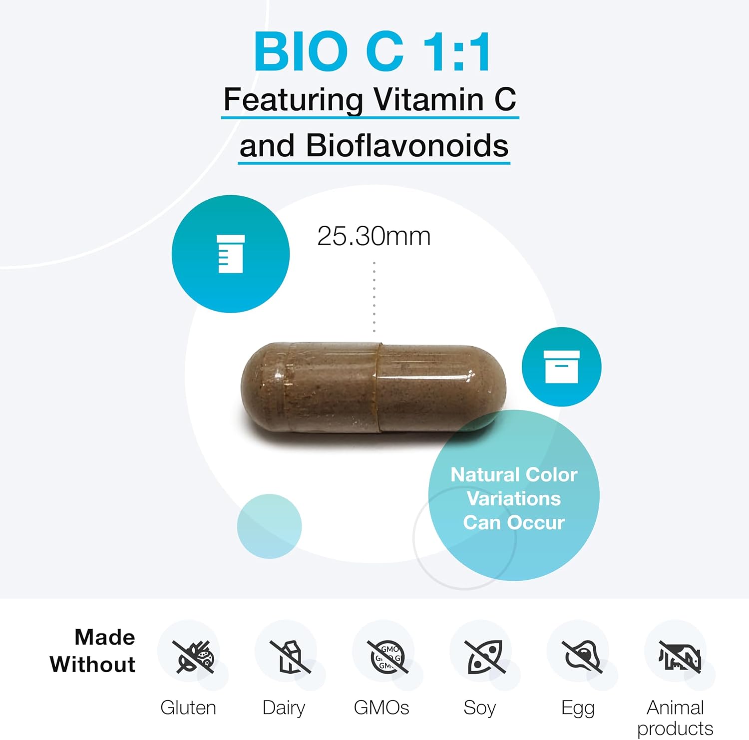 XYMOGEN Bio C 1:1 - Vitamin C with Citrus Bioflavonoids - 500 mg - 90 Capsules - görsel 5