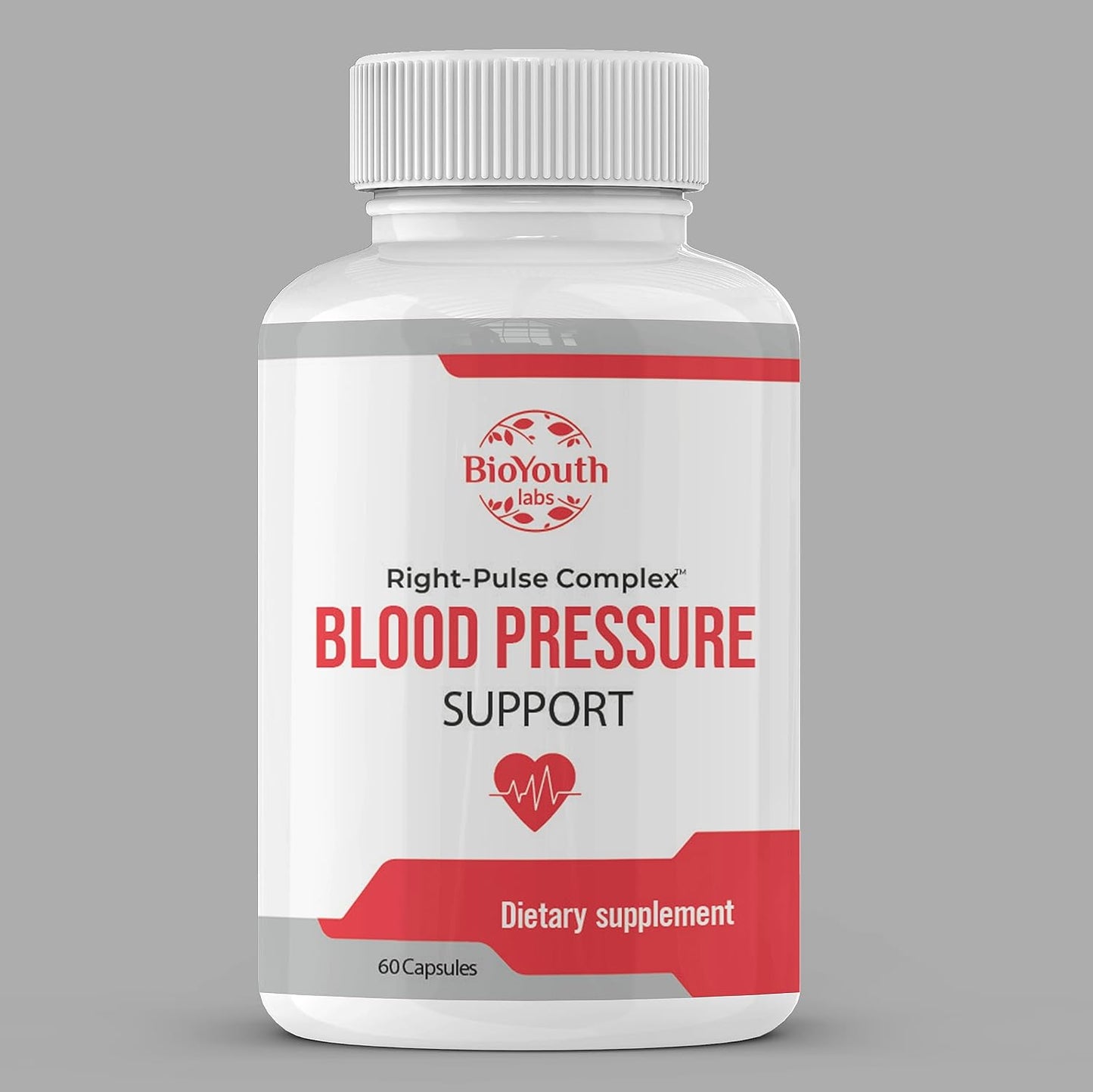 BioYouth Blood Pressure Support Right-Pulse Complex Supplement - 60 Capsules - görsel 1