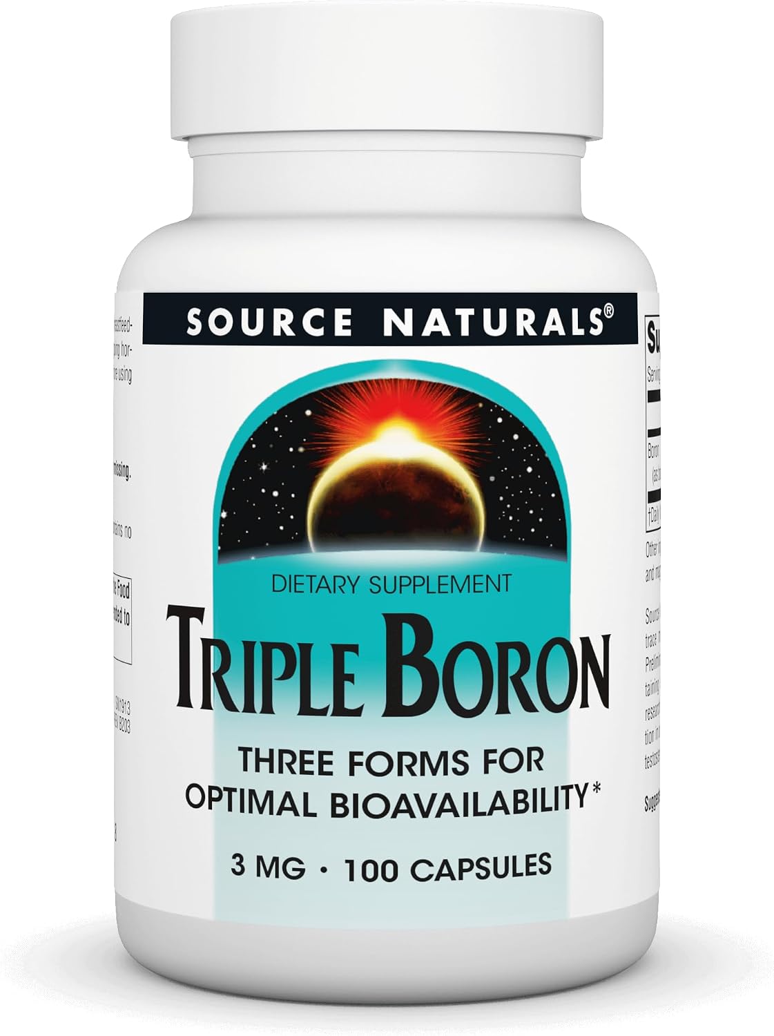 Source Naturals Triple Boron – 3 mg, 100 Capsules (Three Bioavailable Forms) - görsel 1