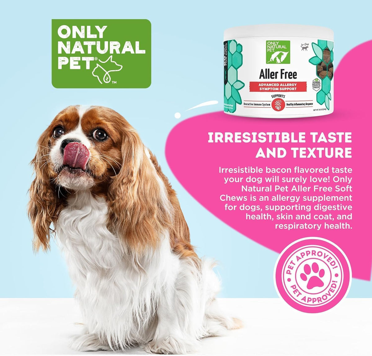 Only Natural Pet AllerFree Advanced Allergy Support for Dogs, 60 Count (Pack of 2) - görsel 4