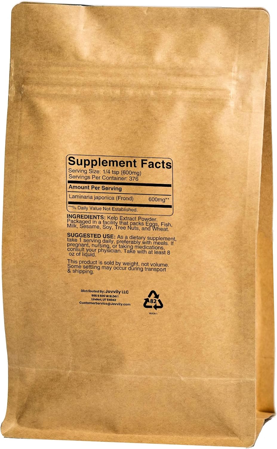 Jovvily Kelp Extract Powder - 227 g - Superfood - No Additives - Always Pure - görsel 2
