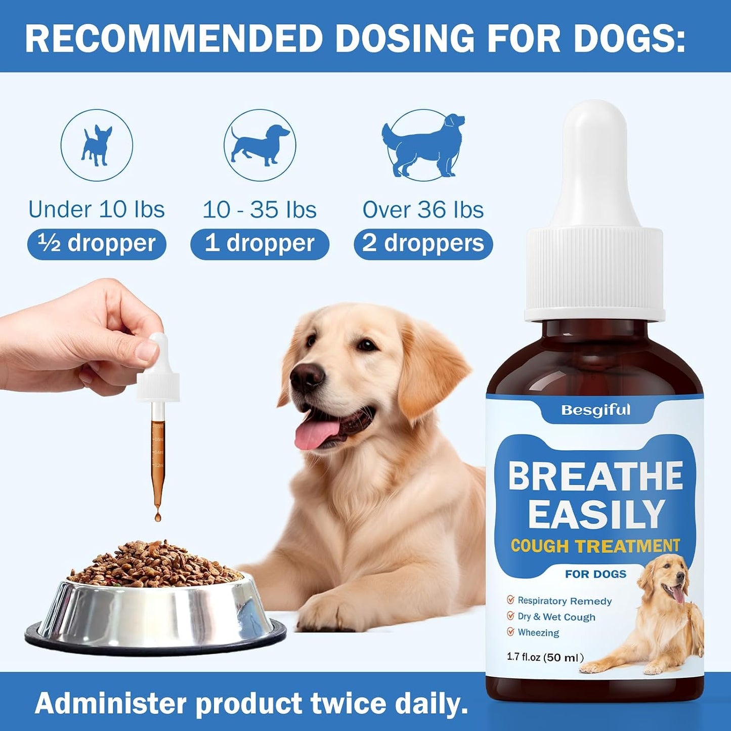 Besgiful Natural Herbal Trachea Support for Dogs – Cough Elixir with Mullein Leaf & Marshmallow - görsel 4