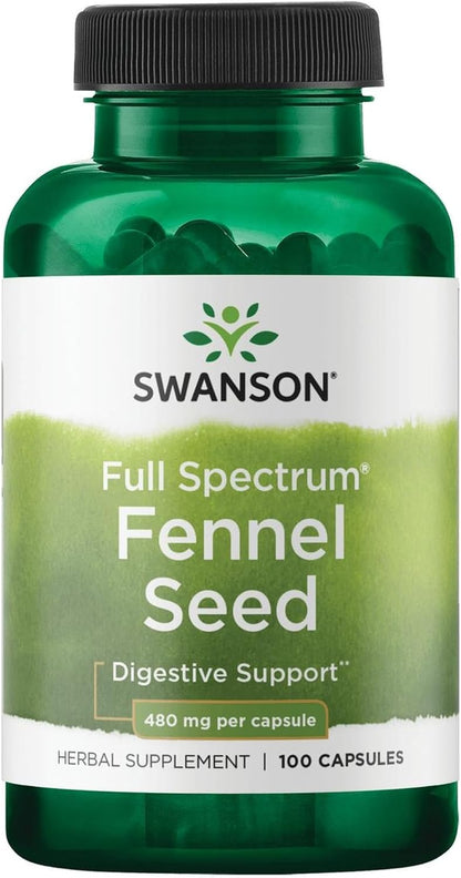 Swanson Fennel 480mg, 100 Capsules