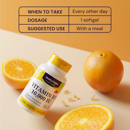 Healthy Origins Vitamin D3 10,000 IU (250 mcg), 360 Liquid Softgels