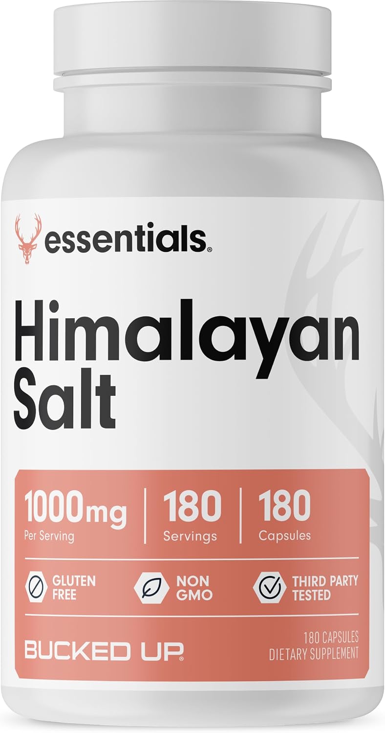 Bucked Up Himalayan Salt 1000mg Capsules, 180 Servings - görsel 1