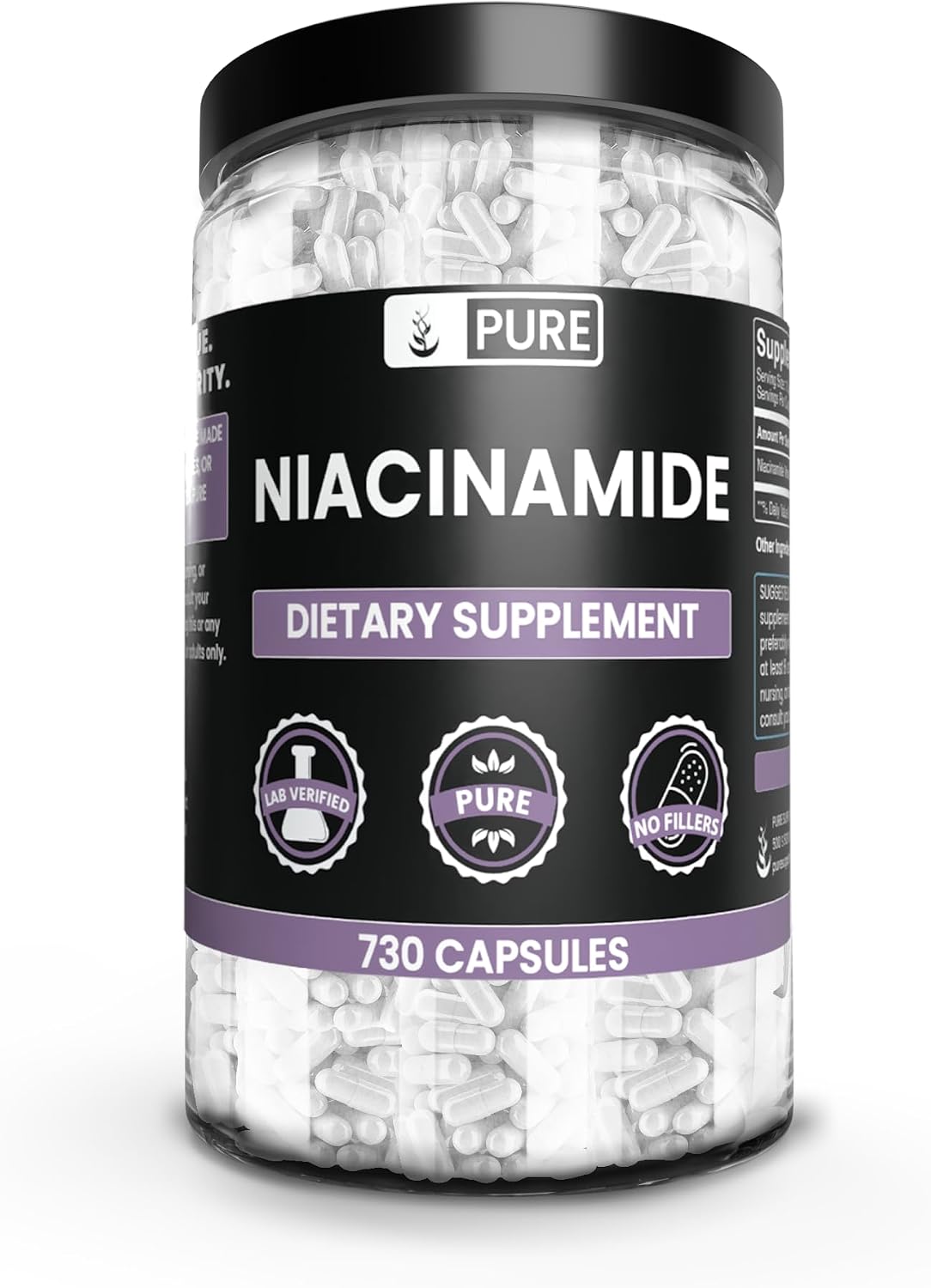 PURE ORIGINAL INGREDIENTS Niacinamide (730 Capsules) - görsel 1