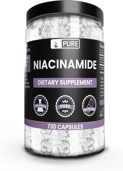 PURE ORIGINAL INGREDIENTS Niacinamide (730 Capsules)