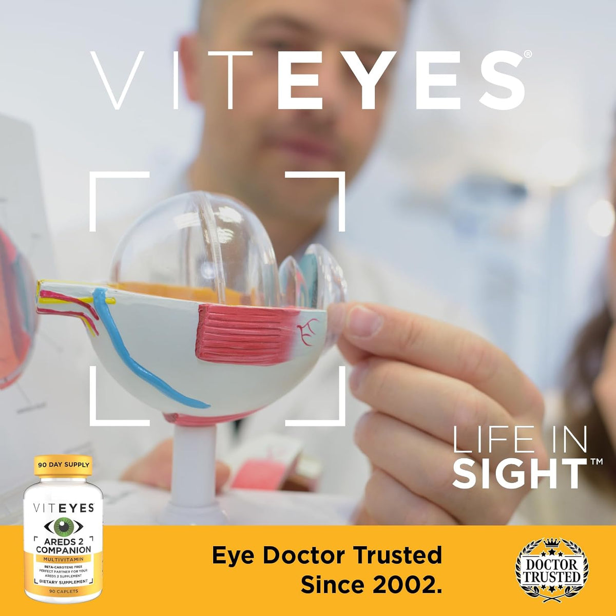 Viteyes Classic AREDS 2 Companion Beta-Carotene Free Multivitamin, 90 Caplets - görsel 4