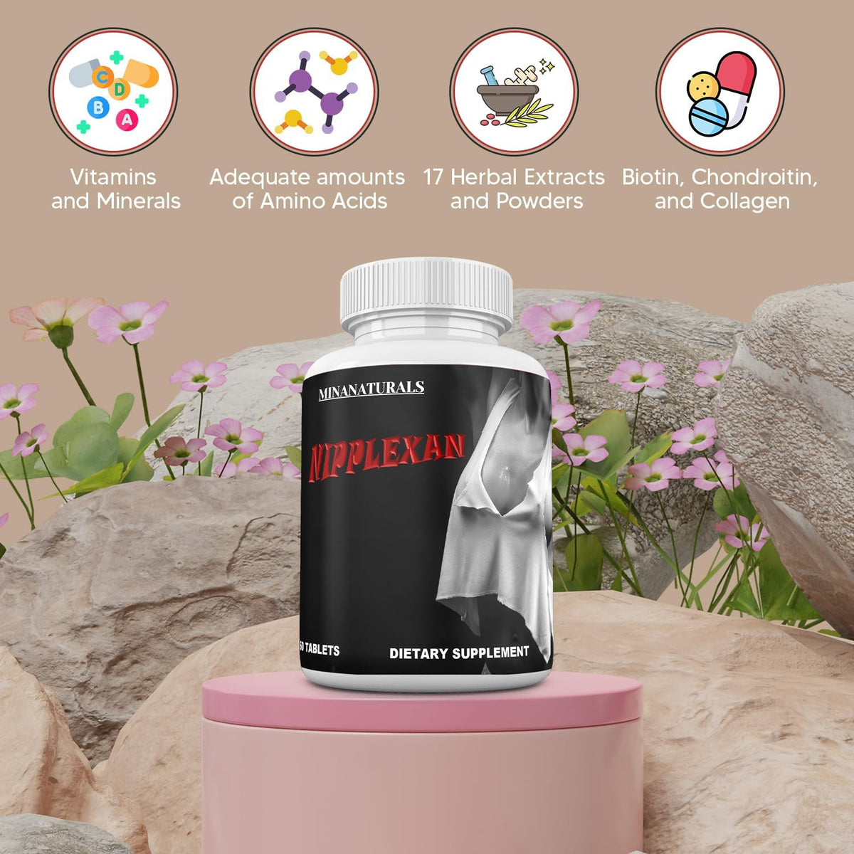 NIPPLEXAN Natural Nipple Enhancement Tablets – 60 Tablets - görsel 4