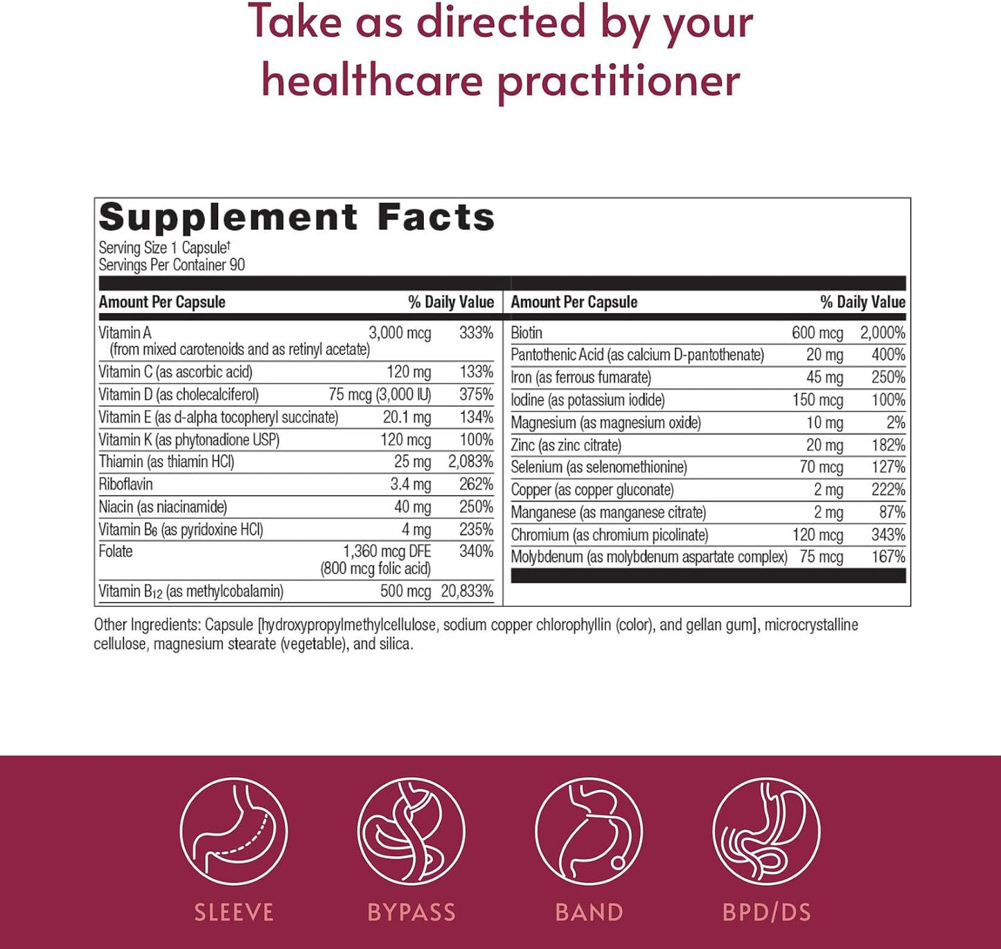 Bariatric Advantage Ultra Solo with Iron - Once-Daily Multivitamin for Bariatric Patients, 90 Capsules - görsel 4