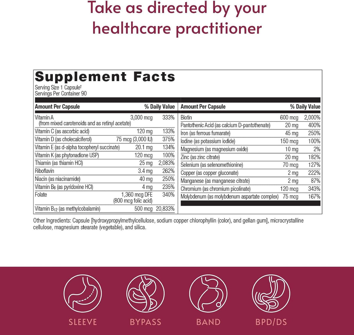Bariatric Advantage Ultra Solo with Iron - Once-Daily Multivitamin for Bariatric Patients, 90 Capsules - görsel 4