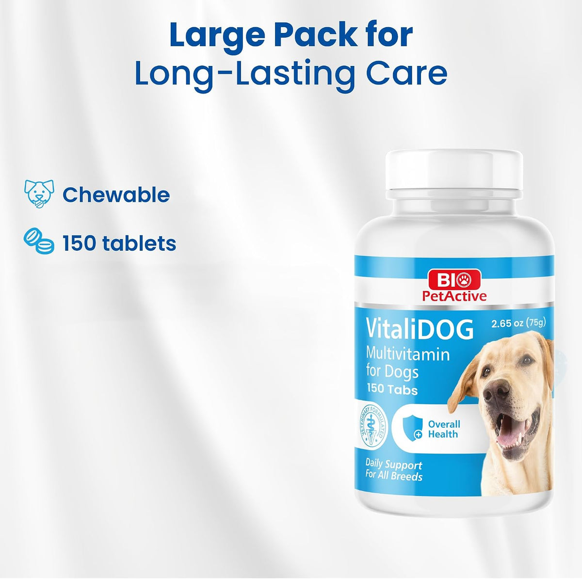 Bio PetActive VitaliDOG Multivitamin Chews for Dogs - 150 Chewable Tablets - görsel 5
