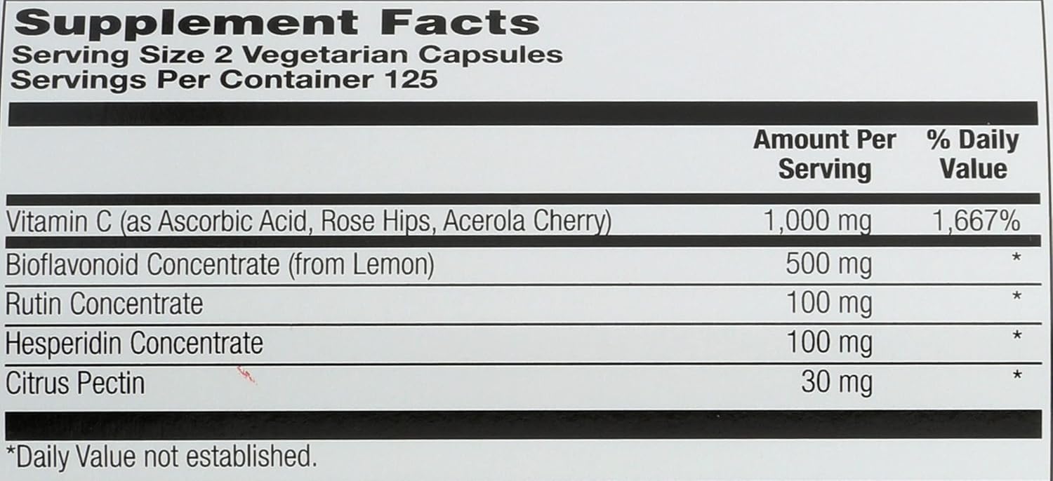 Solaray Super Bio C Buffered Vitamin C - 250 Capsules - görsel 3