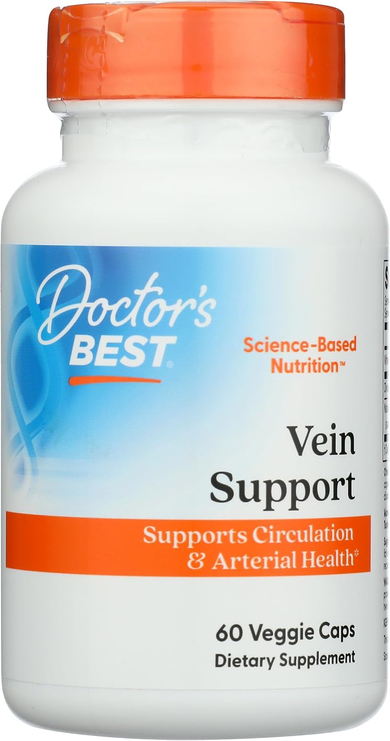 Doctor's BEST Vein Support Featuring DiosVein & MenaQ7, 60 Capsules - görsel 1