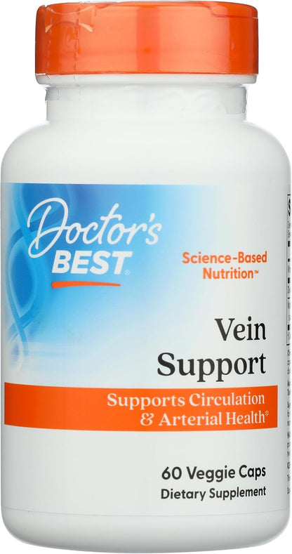 Doctor's BEST Vein Support Featuring DiosVein & MenaQ7, 60 Capsules