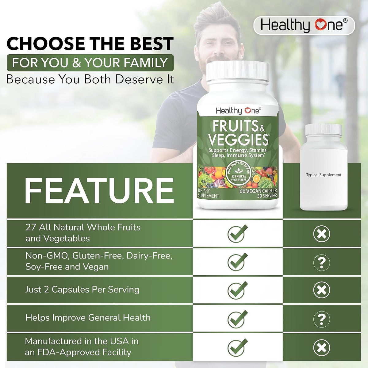 Fruits & Veggies Formula – 27 Premium Whole Foods – Organic Ingredients – 150 Capsules (75 Servings) - görsel 5