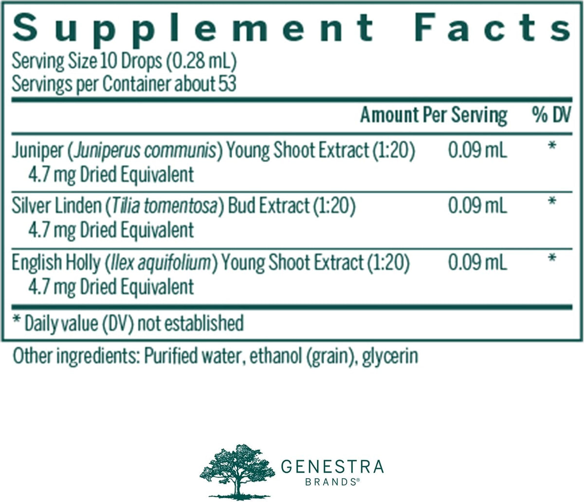 Genestra Brands SPM-gen - Juniper, Silver Linden, and English Holly Herbal Supplement (0.5 fl oz) - görsel 2