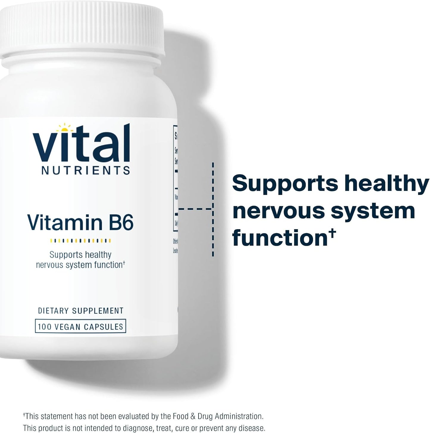 Vital Nutrients Vitamin B6 – 100 mg Pyridoxine HCl, 100 Capsules - görsel 5