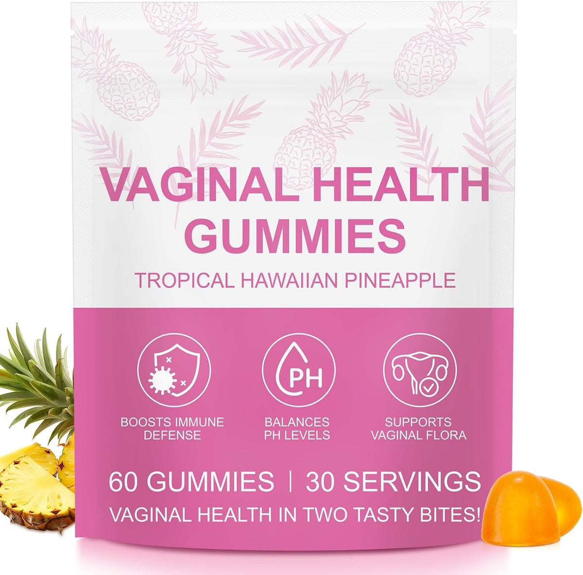 Premium Feminine Balance Gummies, Pineapple Gummies for Women - görsel 1
