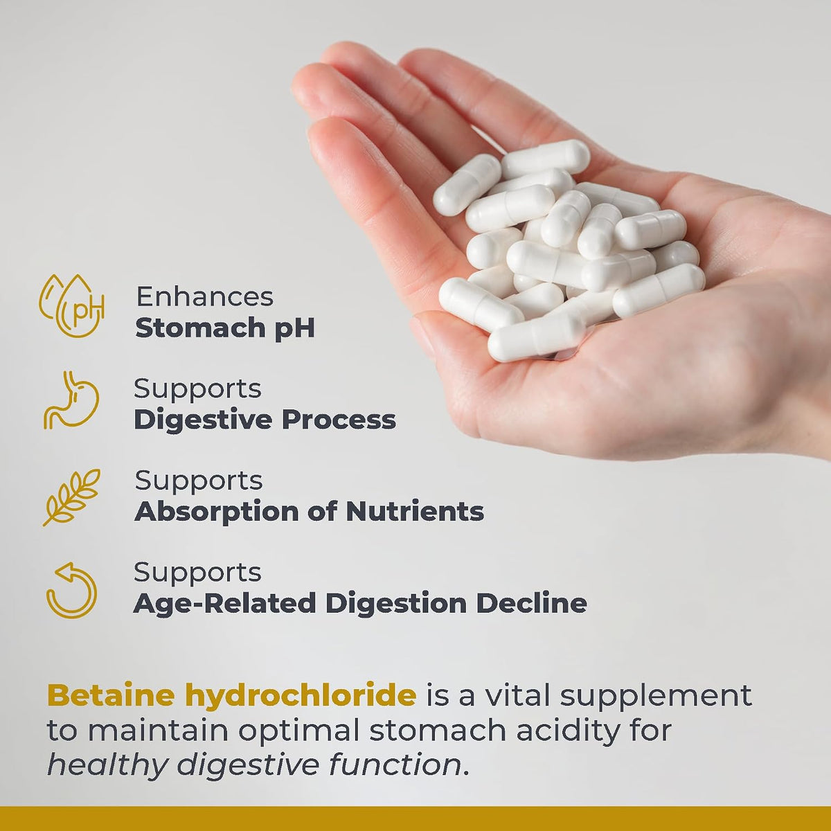 Premier Research Labs Premier HCL - Betaine Hydrochloride Supplement for Digestive Health, 90 Capsules (2 Pack) - görsel 4