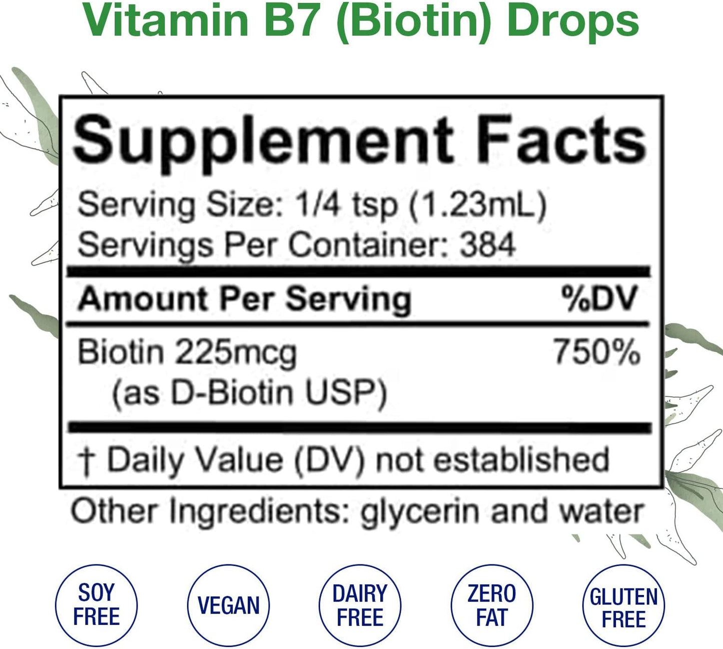HoneyCombs Vitamin B7 (Biotin) Drops, 16 oz - görsel 2