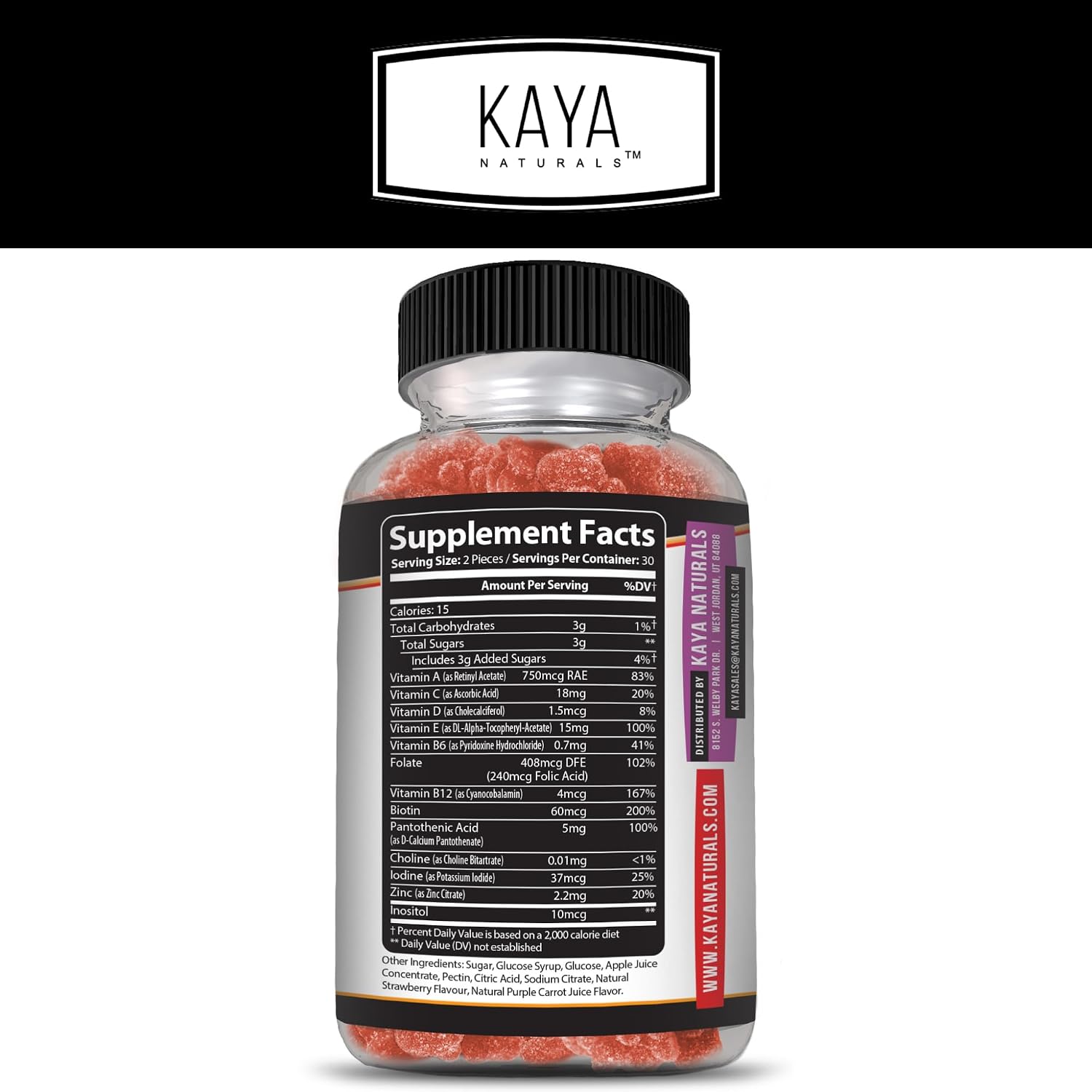Kaya Naturals Adult Multivitamin Gummy, 60 Gummies - görsel 2