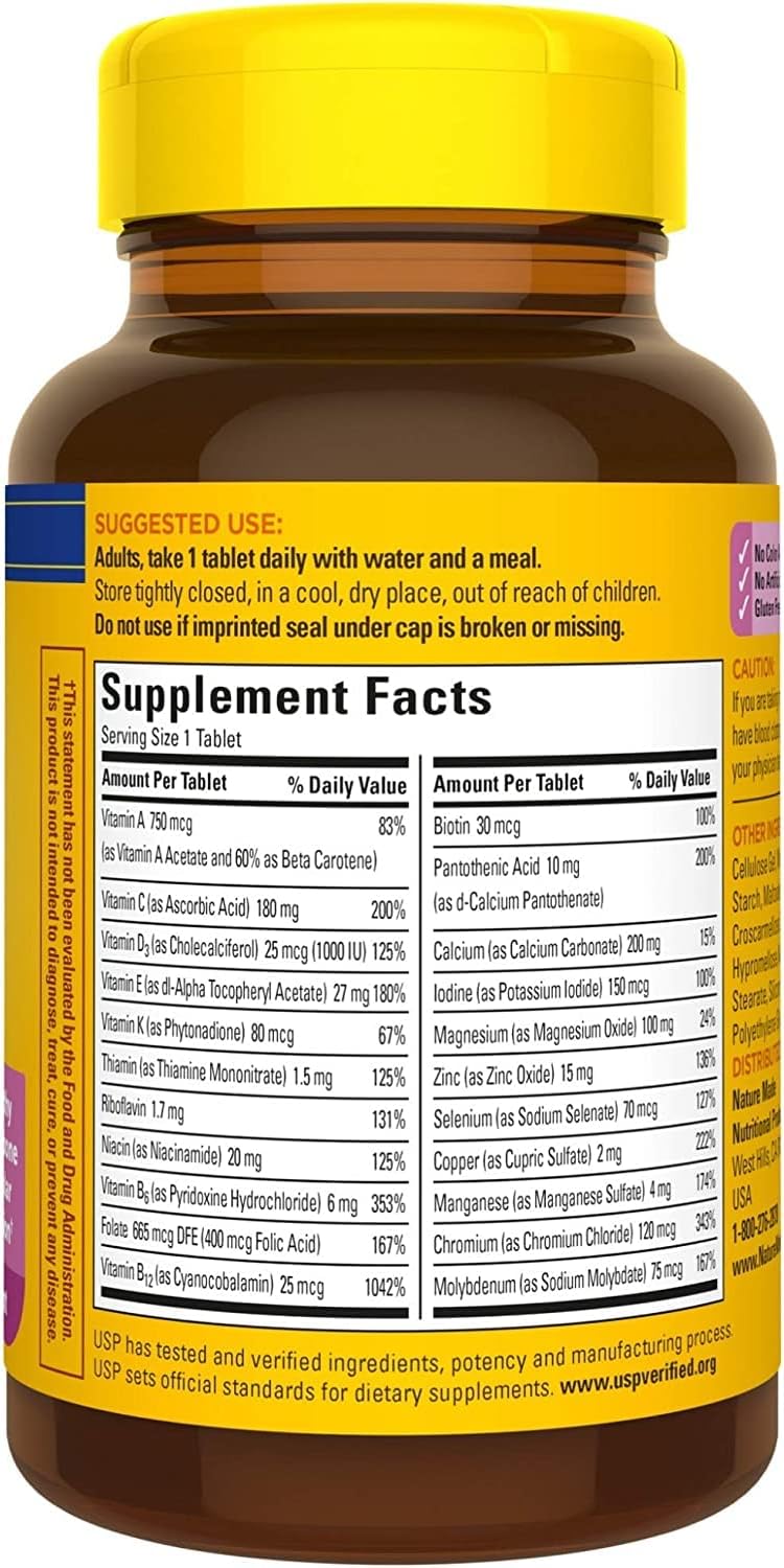 Nature Made Multi for Her 50+ Vitamin and Mineral Tablets, 360 Tablets (4 Bottles of 90) - görsel 6