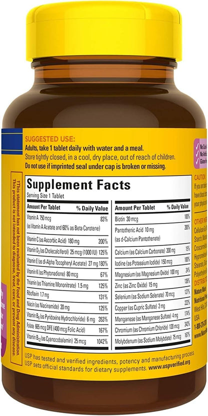 Nature Made Multi for Her 50+ Vitamin and Mineral Tablets, 360 Tablets (4 Bottles of 90)