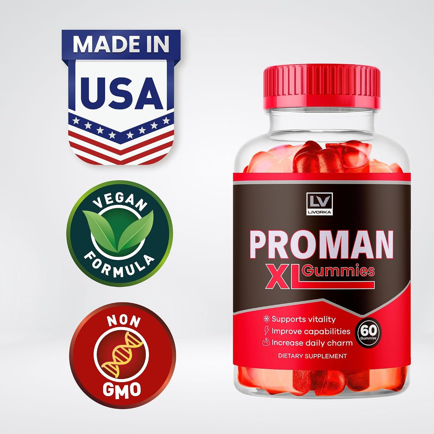 Proman XL Gummies for Men, Advanced Formula, 60 Gummies - görsel 2
