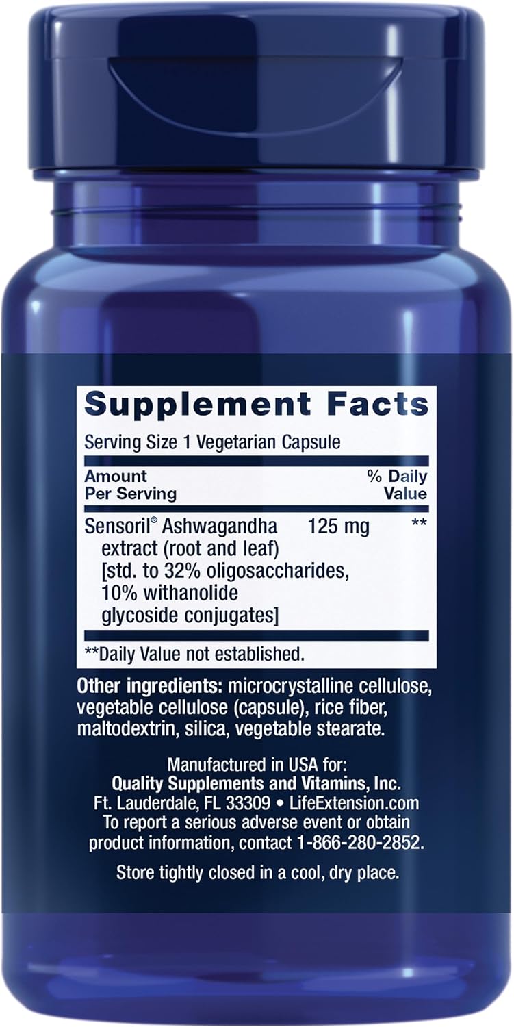 Life Extension Optimised Ashwagandha - Stress Management Supplement - görsel 2
