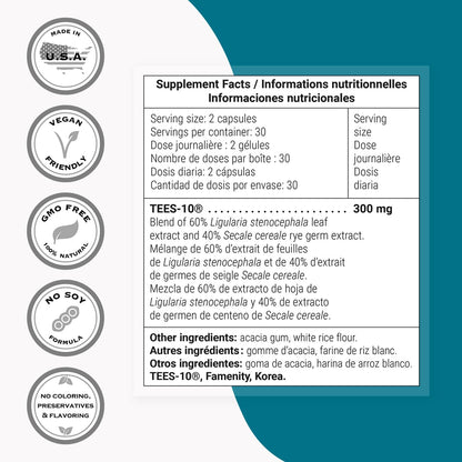 Supersmart Dental & Gingival Formula – Patented Oral Care Supplement with TEES-10, 60 Vegetarian Capsules
