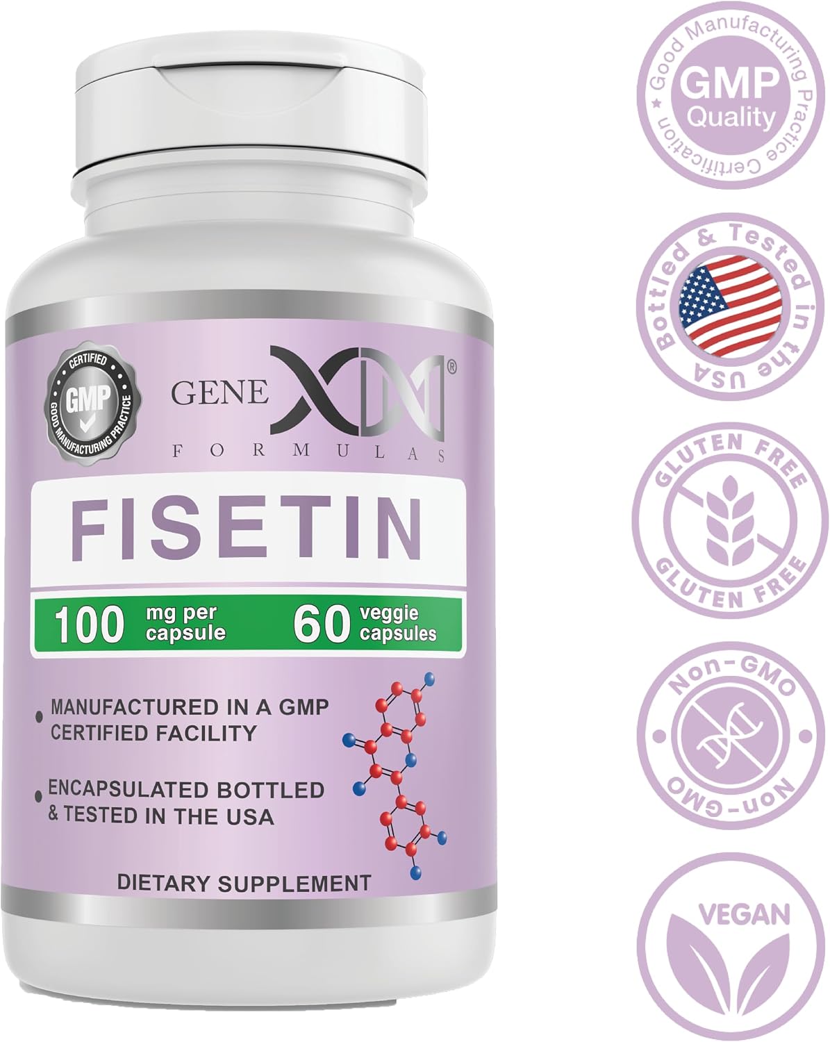 Genex Formulae Fisetin 100mg – Antioxidant Supplement for Healthy Ageing & Cognitive Wellbeing (60 Capsules) - görsel 8