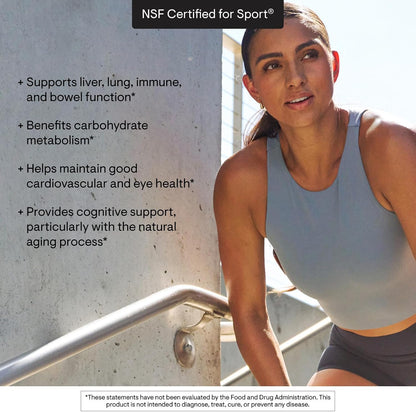 THORNE Glutathione-SR - Sustained-Release Supplement - Antioxidant Support for Liver, Brain, Heart, Lung & Eyes - NSF Certified for Sport - 60 Capsules
