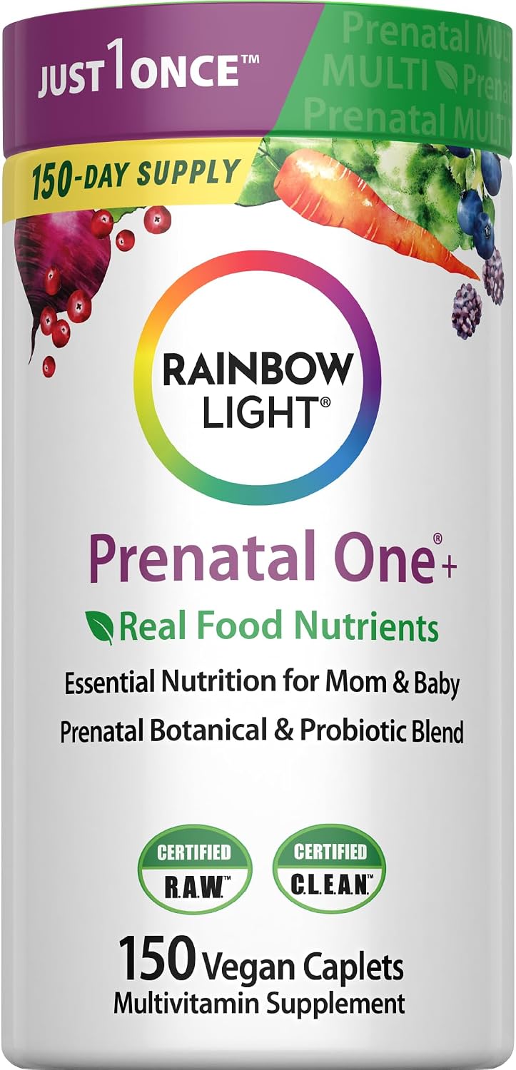 Rainbow Light Prenatal Multivitamin One+ with Probiotics, 150 Caplets - görsel 1