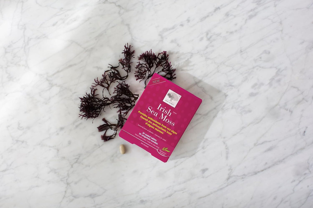 NEW NORDIC Irish Sea Moss Extract - Tri-Algae Complex with Norwegian Kelp and Wakame Seaweed - Vegan & Gluten-free - 30 Tablets - görsel 6