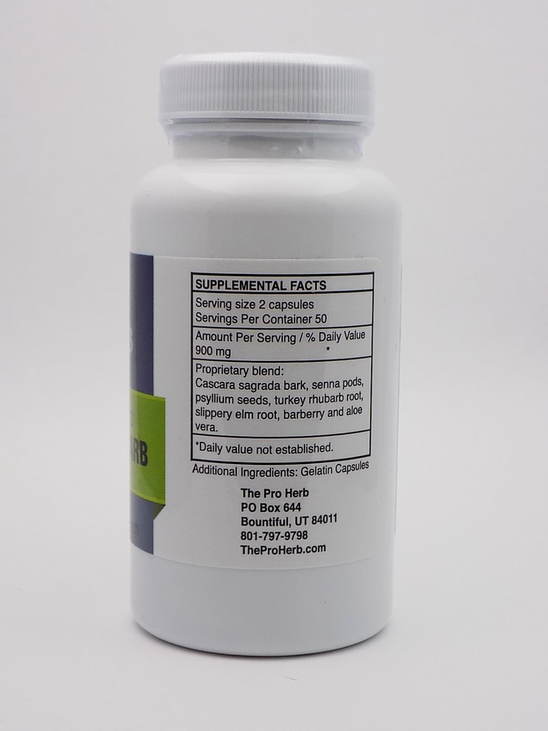 Pro Herb Turkey Rhubarb 450 mg, 100 Capsules - görsel 2