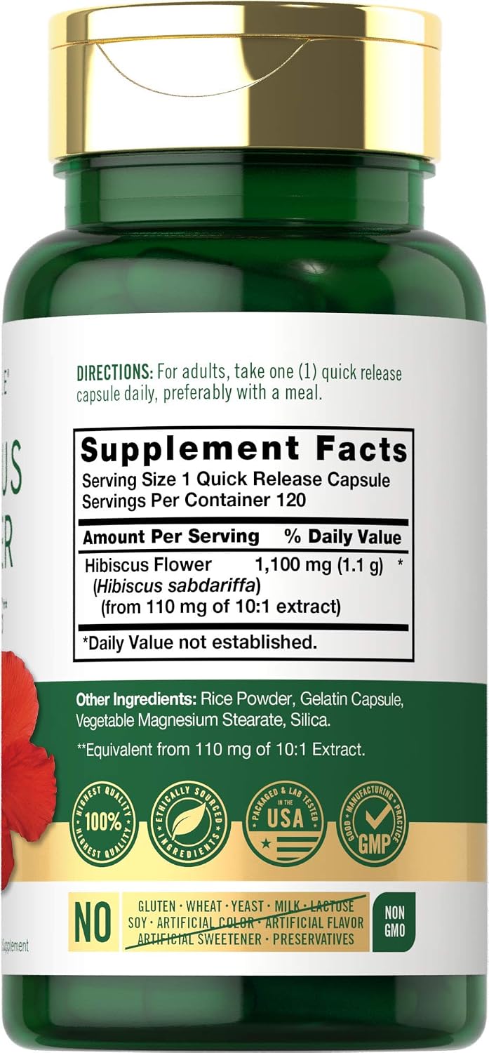 Carlyle Hibiscus Flower Extract, 120 Capsules - görsel 2