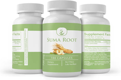 Pure Original Ingredients Suma Root, (100 Capsules) Always Pure, No Additives or Fillers, Lab Tested