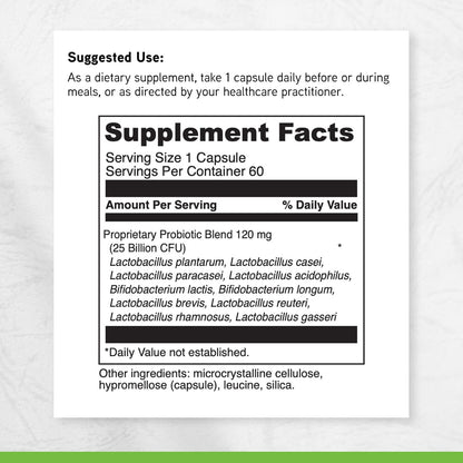 DAVINCI Labs Daily Best Probiotic - Food Supplement - Vegetarian - Gluten-Free - 60 Capsules