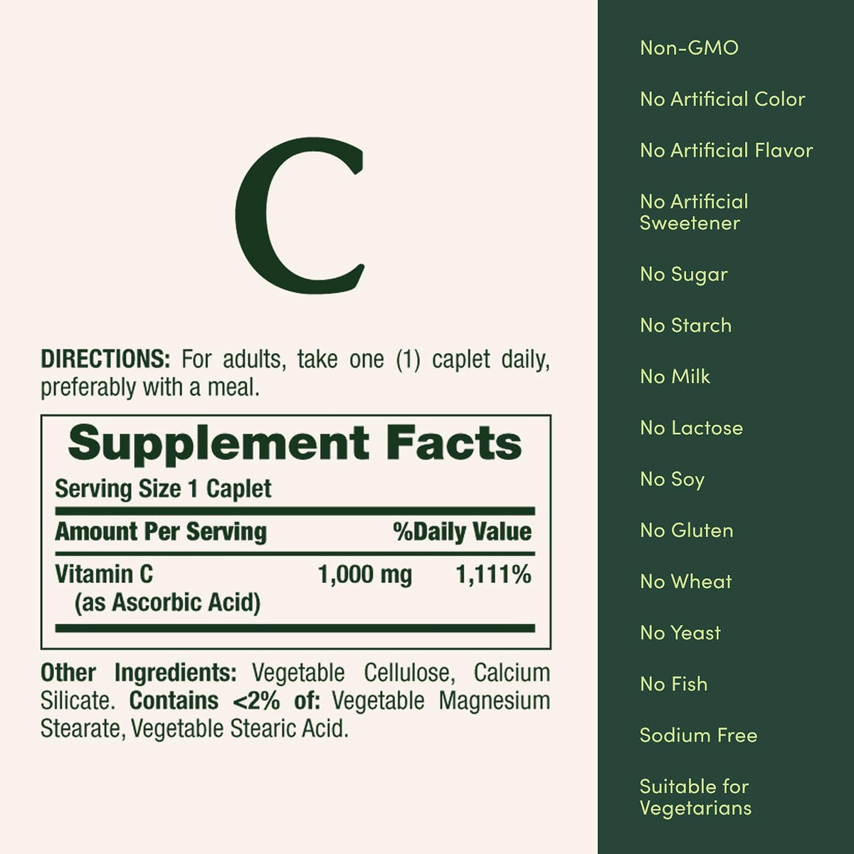 Nature's Bounty Vitamin C 1000mg - 100 Caplets - görsel 5