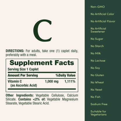Nature's Bounty Vitamin C 1000mg - 100 Caplets
