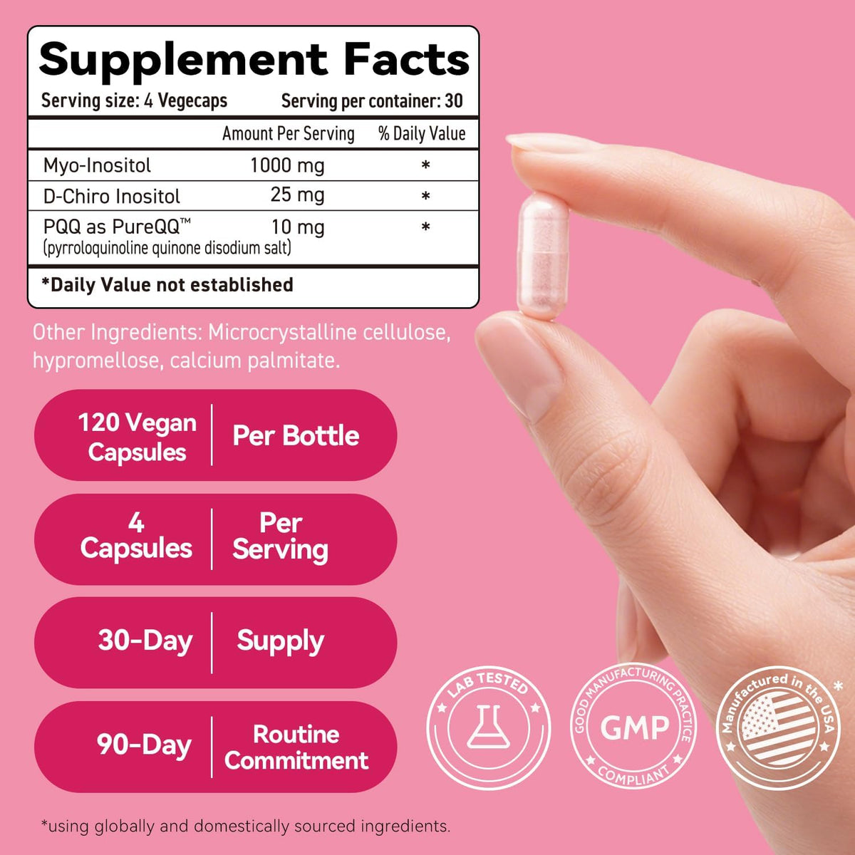 ESTHELIV Optimal Ovarian Health - Myo-Inositol & D-Chiro 40:1 with PQQ - 120 Capsules - görsel 2
