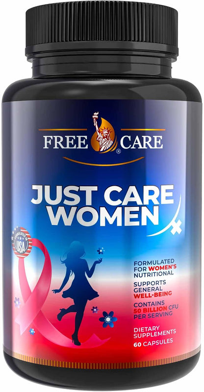 Probiotics for Women - 50 Billion CFU, 8 Strains, with Cranberry Extract, Prebiotics & Selenium, Gluten- and Dairy-Free, 60 Capsules