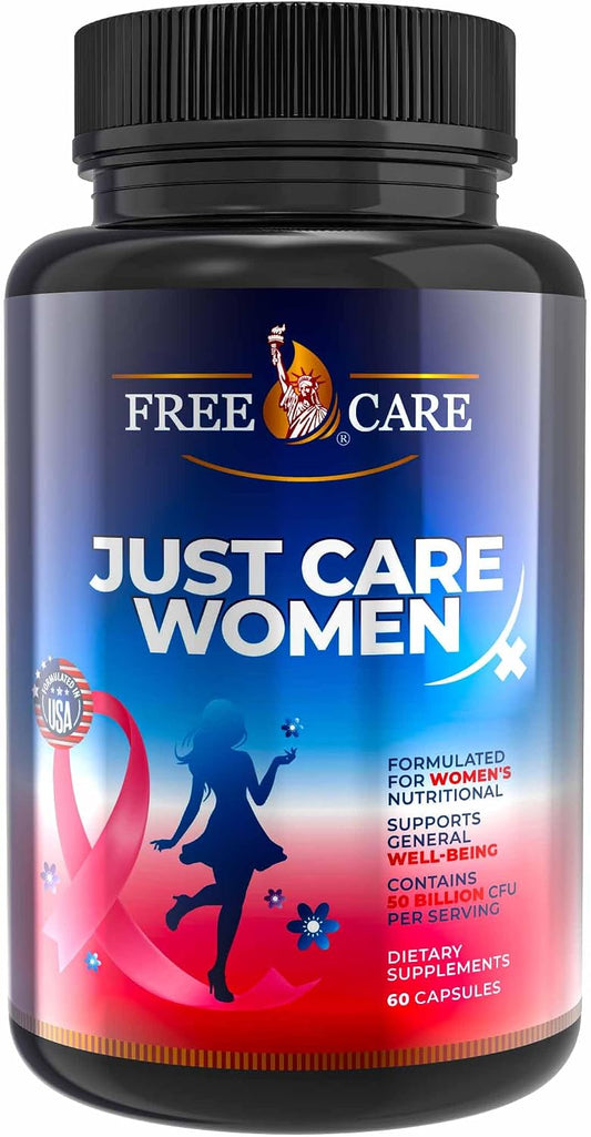Probiotics for Women - 50 Billion CFU, 8 Strains, with Cranberry Extract, Prebiotics & Selenium, Gluten- and Dairy-Free, 60 Capsules