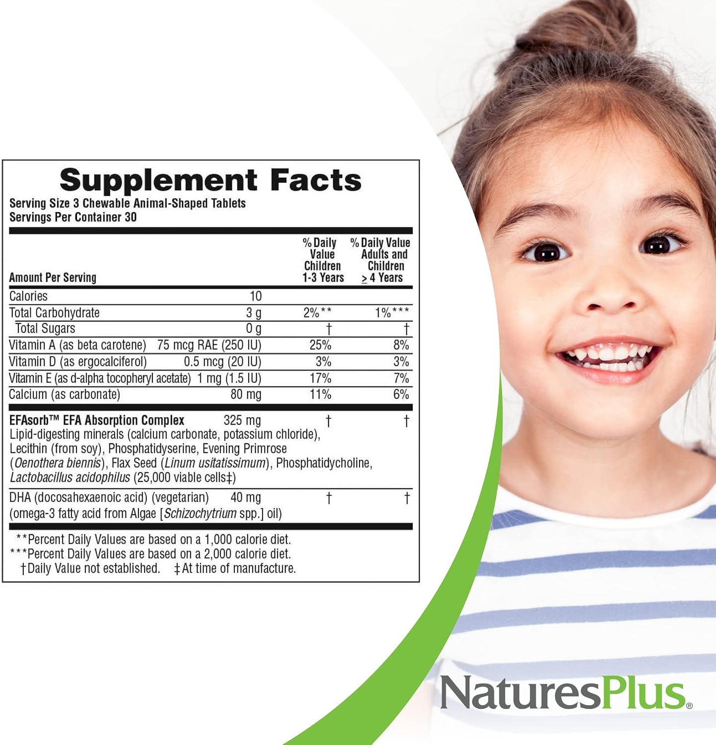NaturesPlus Animal Parade DHA Children's Chewables - Natural Cherry Flavour - 90 Chewable Tablets - görsel 5