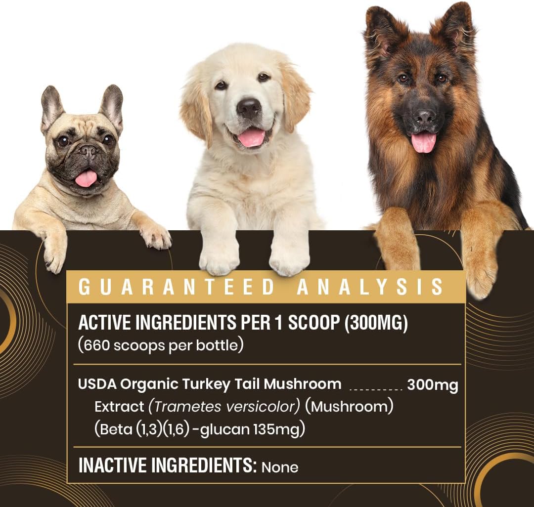 Special Breed Organic Turkey Tail Mushroom for Dogs and Cats, 660 Servings - görsel 7