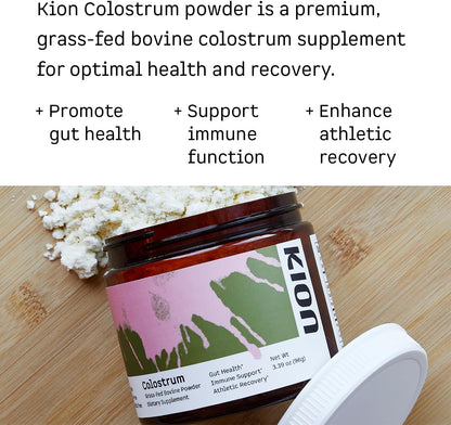 Kion Colostrum | Grass-Fed Bovine | Gut Health and Immune Support | 30 Servings