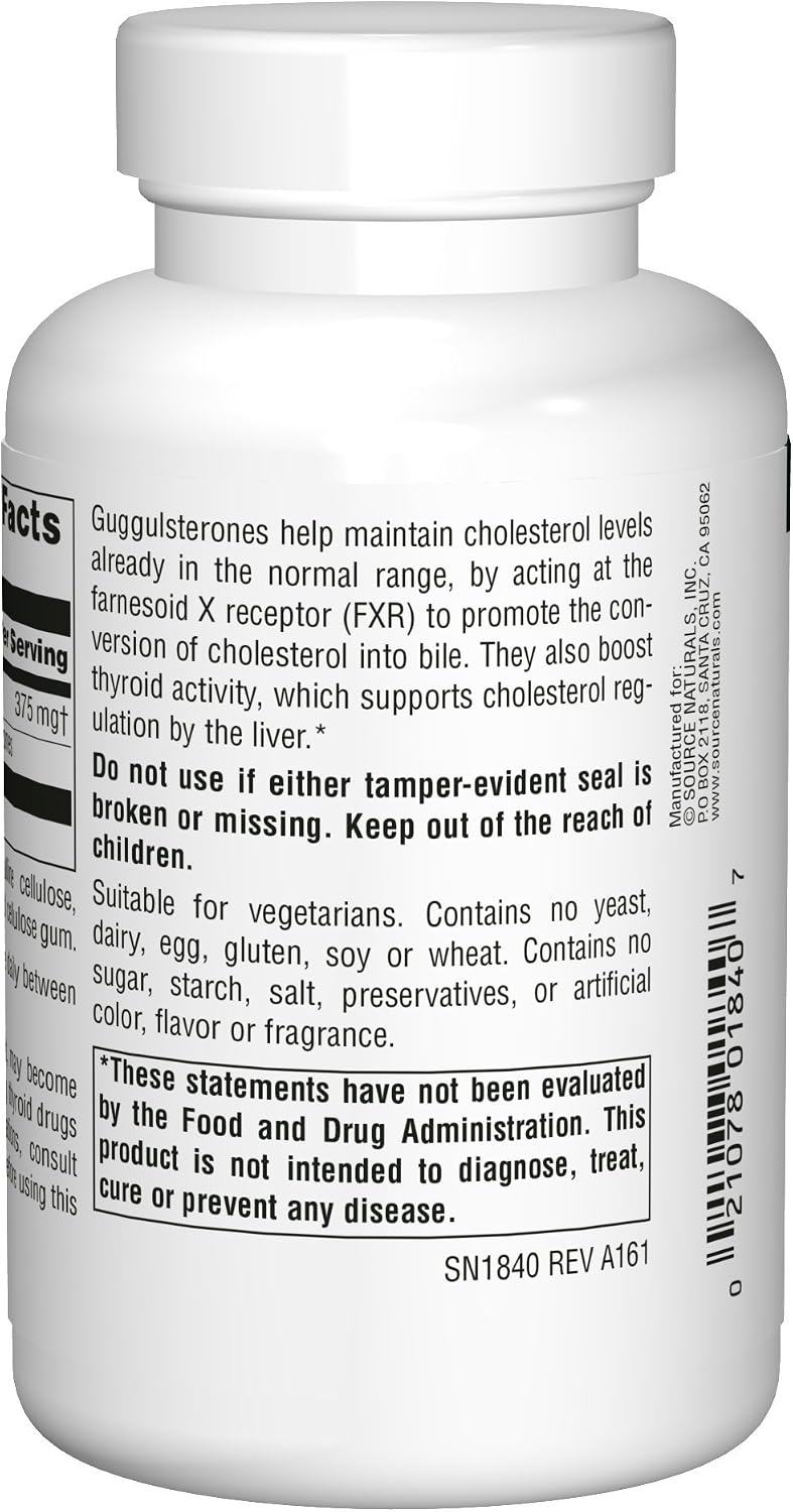 Source Naturals Guggulsterones – 37.5 mg, 120 Tablets - görsel 3