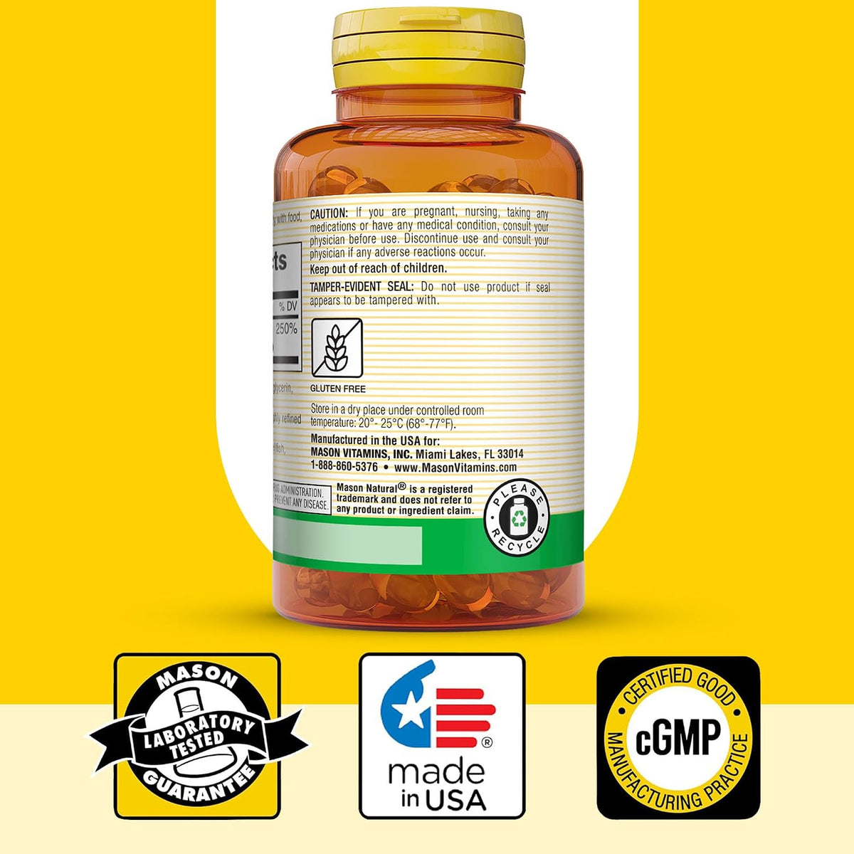Mason Natural Vitamin D3 2,000 IU Strength - 60 Softgels - görsel 6