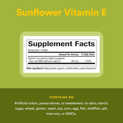 Whole Earth & Sea Sunflower Vitamin E, Whole Food Supplement